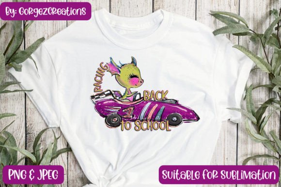 Back to School Racing Car Dragon PNG: A Creative Edge for Your Print Projects