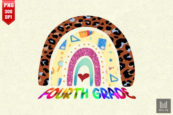 Fourth Grade 4th Rainbow Back to School: A Versatile Design for Creative Projects