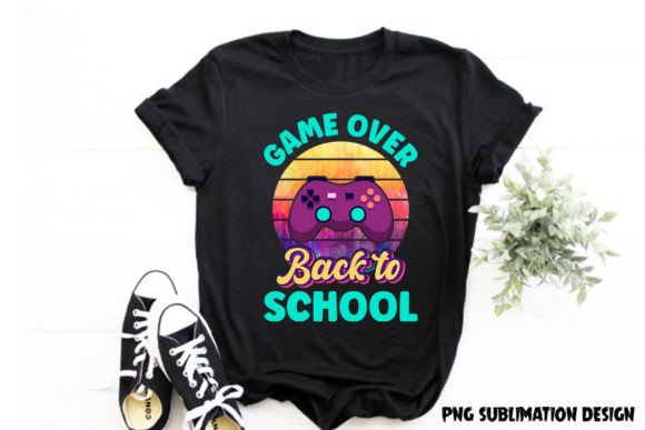 Game Over Back to School T-Shirt PNG: A Versatile Design for Print and Sublimation