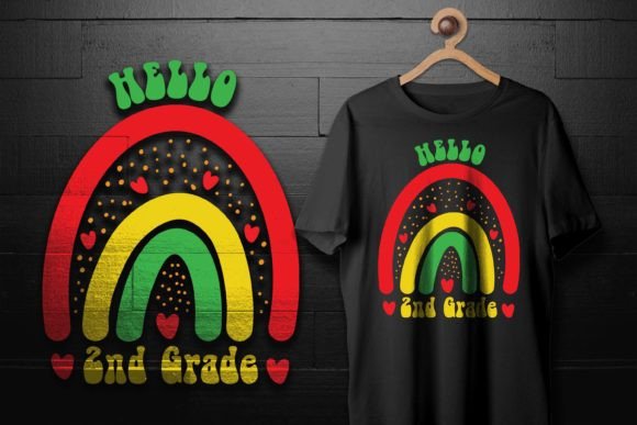 Hello 2nd Grade Rainbow Back to School
